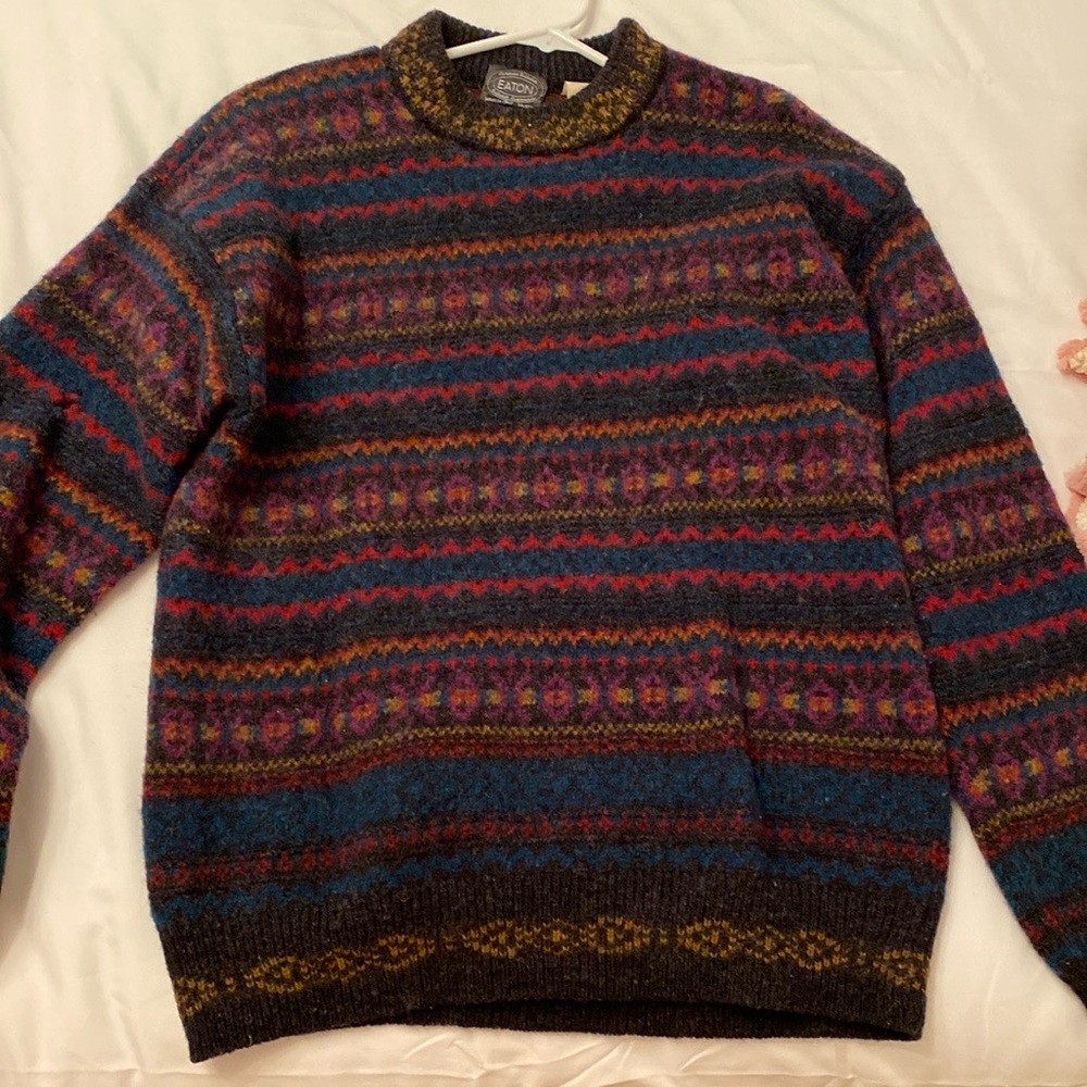 VTG Eaton’s Multicolor Patterned Men’s Sweater